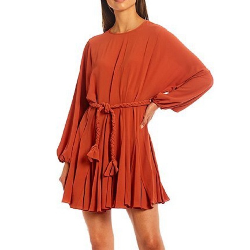 Gianni Bini Terracotta Long Sleeve Dress